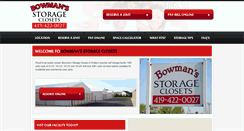 Desktop Screenshot of bowmanstorageclosets.com